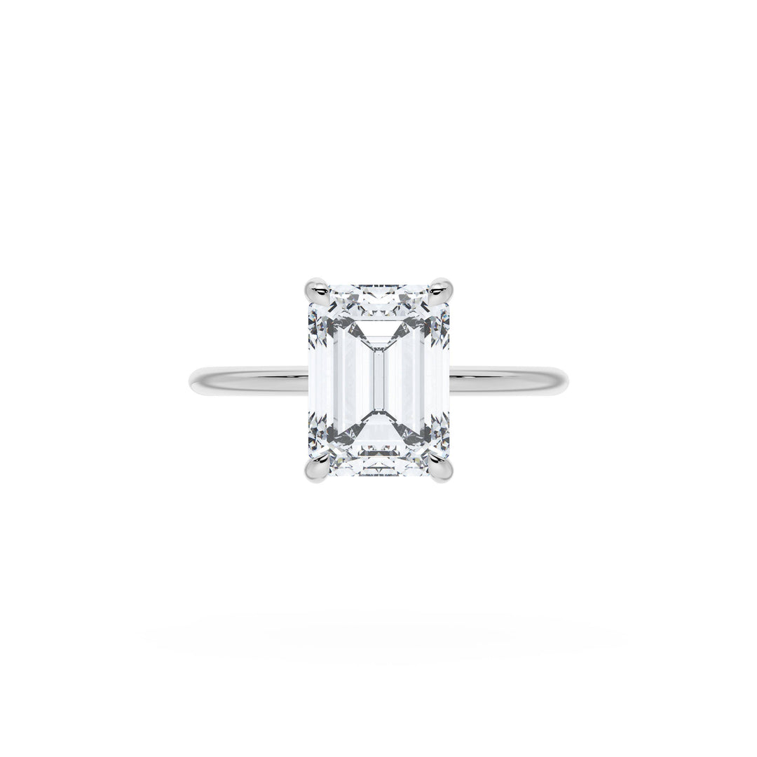 Emerald Solitaire Engagement Ring