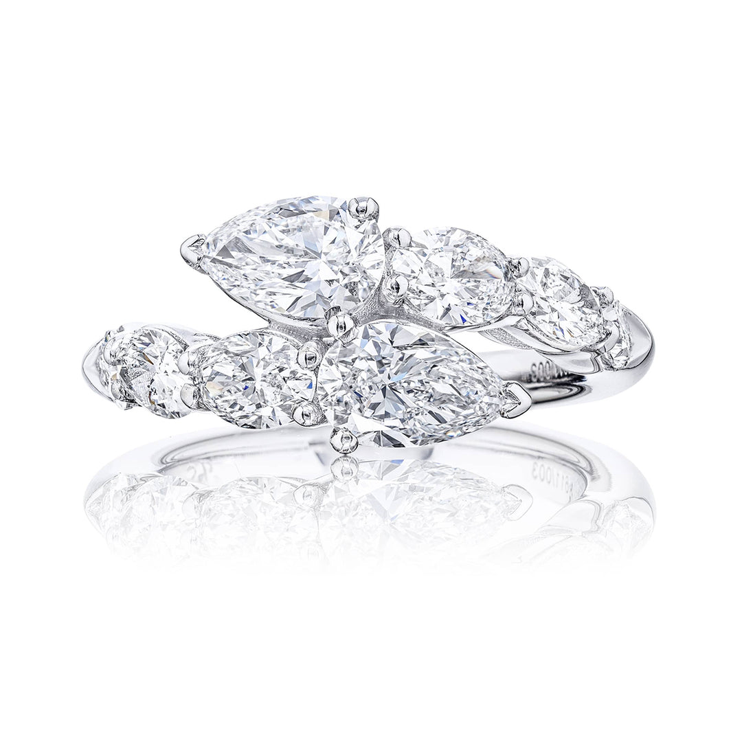 Platinum Pear-Shaped Diamond Certified Twogether Ring