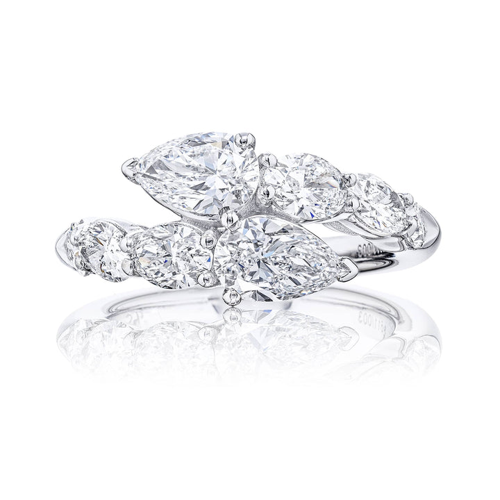 Platinum Pear-Shaped Diamond Certified Twogether Ring