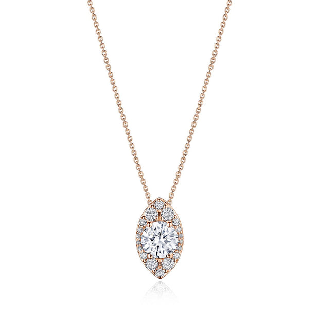 17"" Vertical Marquise Bloom Diamond Necklace