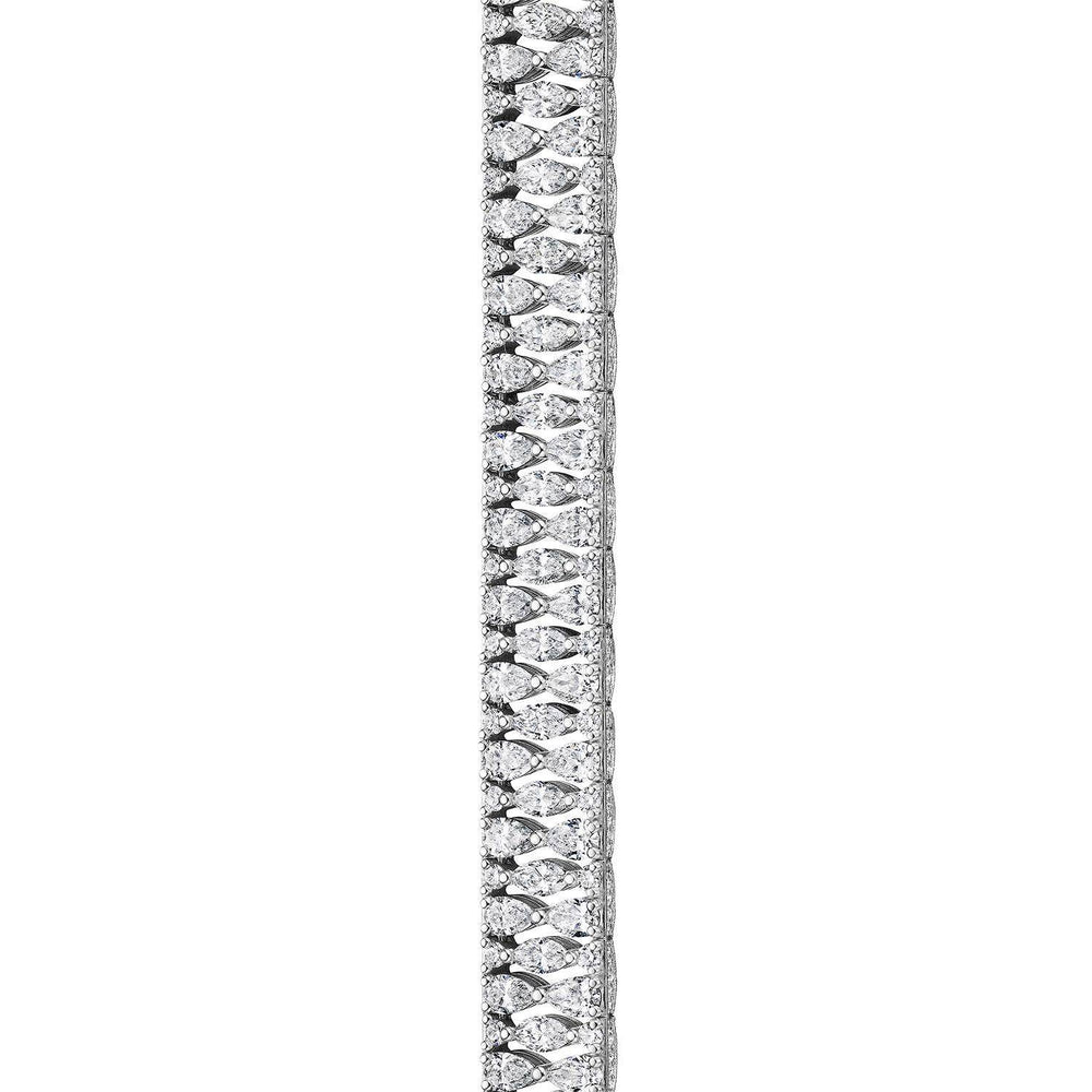 Geometric Tennis Bracelet in Platinum