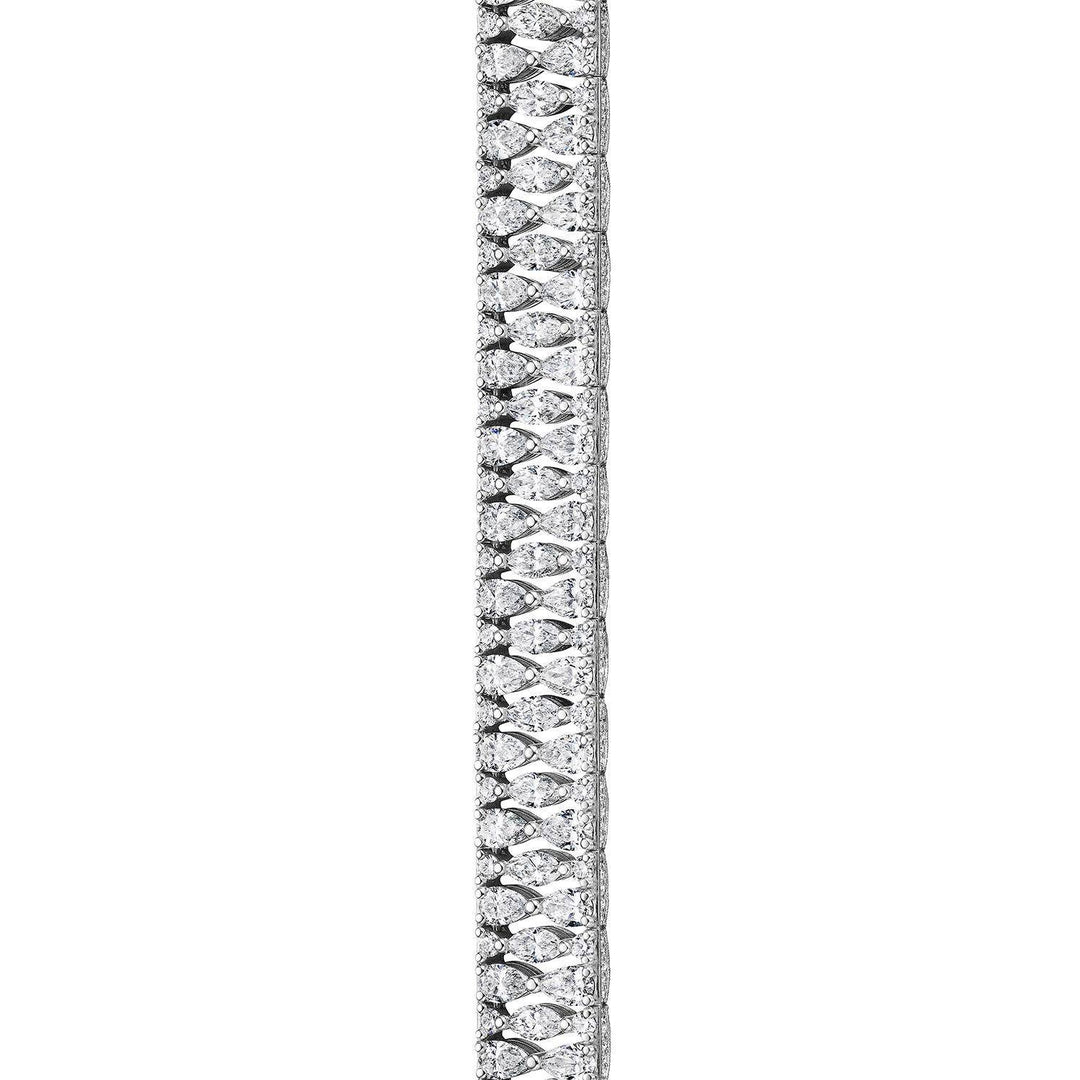 Geometric Tennis Bracelet in Platinum
