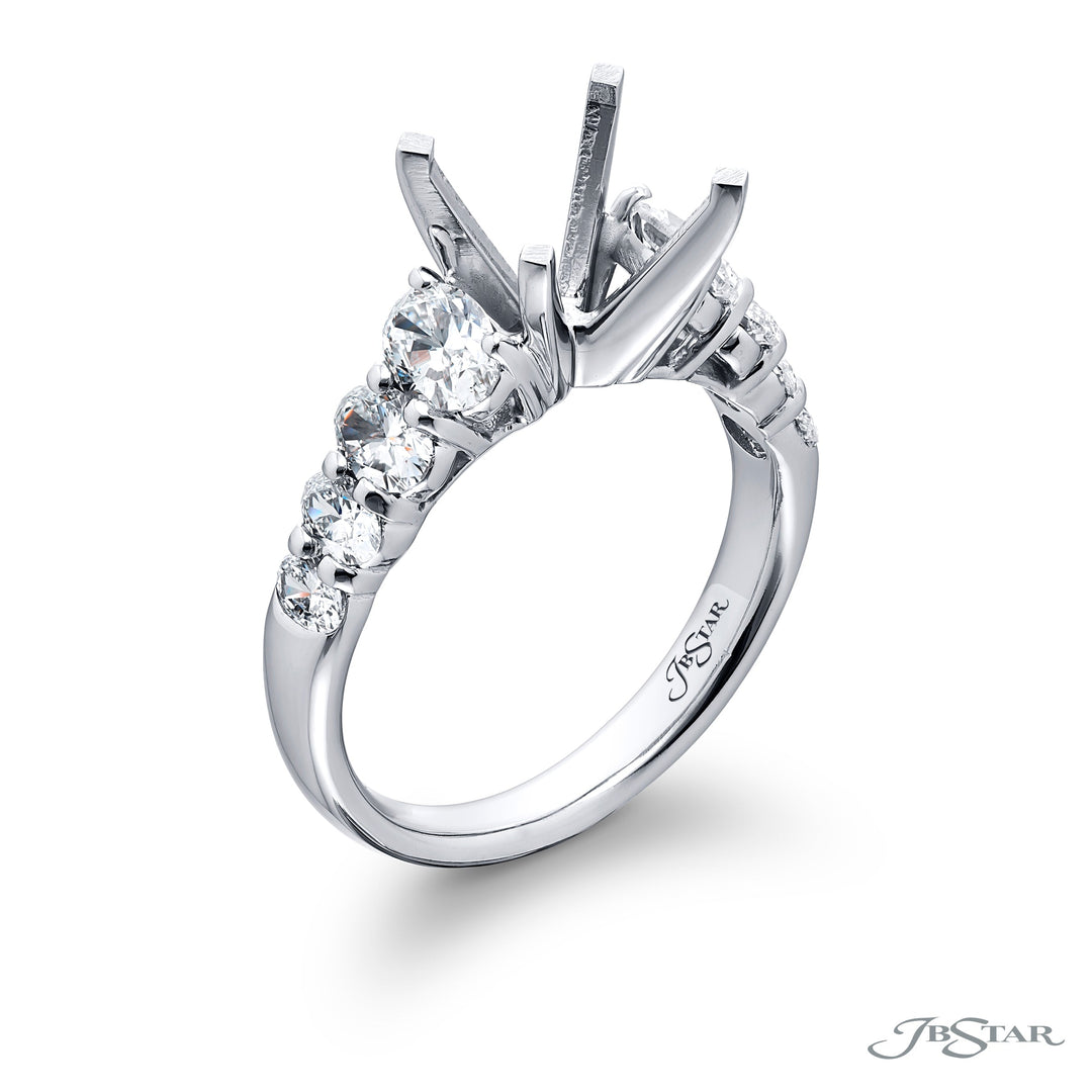 Platinum Round Diamond Semi-Mount