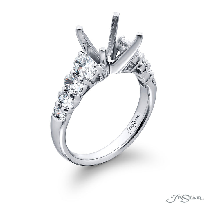 Platinum Round Diamond Semi-Mount