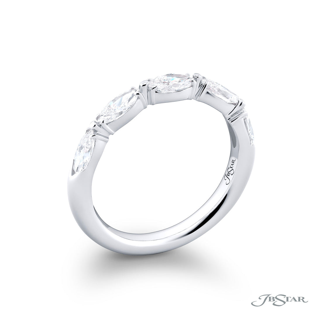 Platinum Marquise Diamond Band