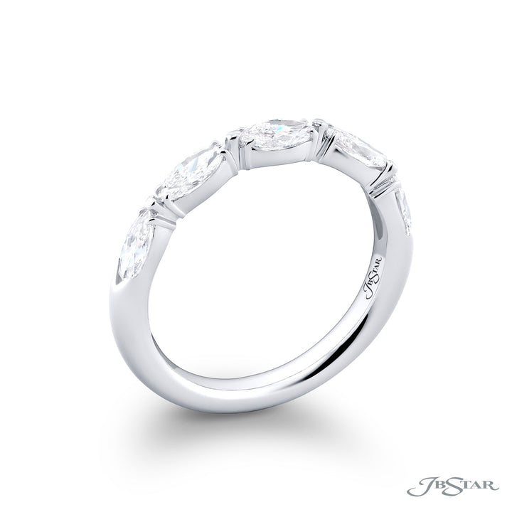 Platinum Marquise Diamond Band