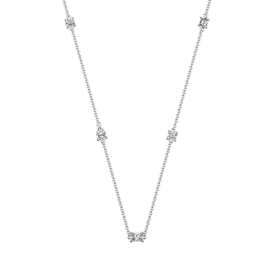 Contemporary fancy shapes  Diamond Necklace