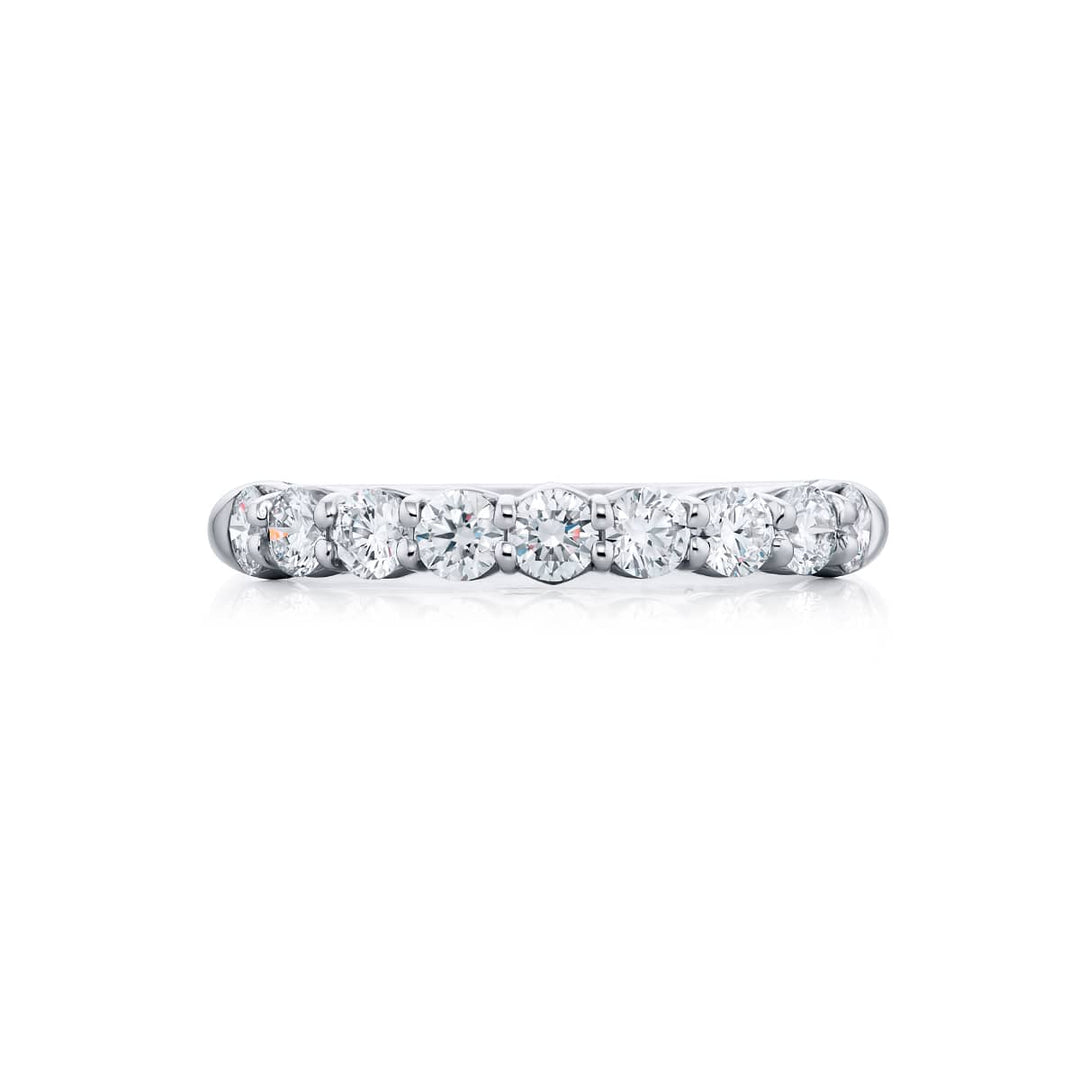 Platinum Round Diamond Band
