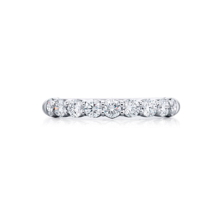 Platinum Round Diamond Band