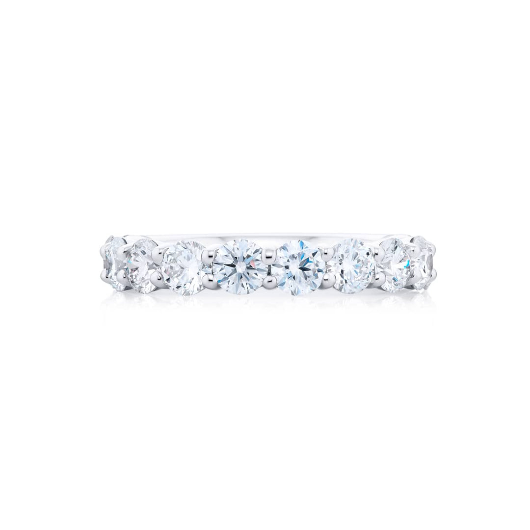 Platinum Round Diamond Band