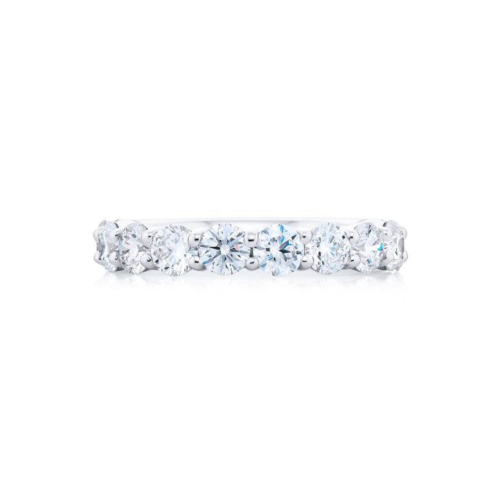 Platinum Round Diamond Band