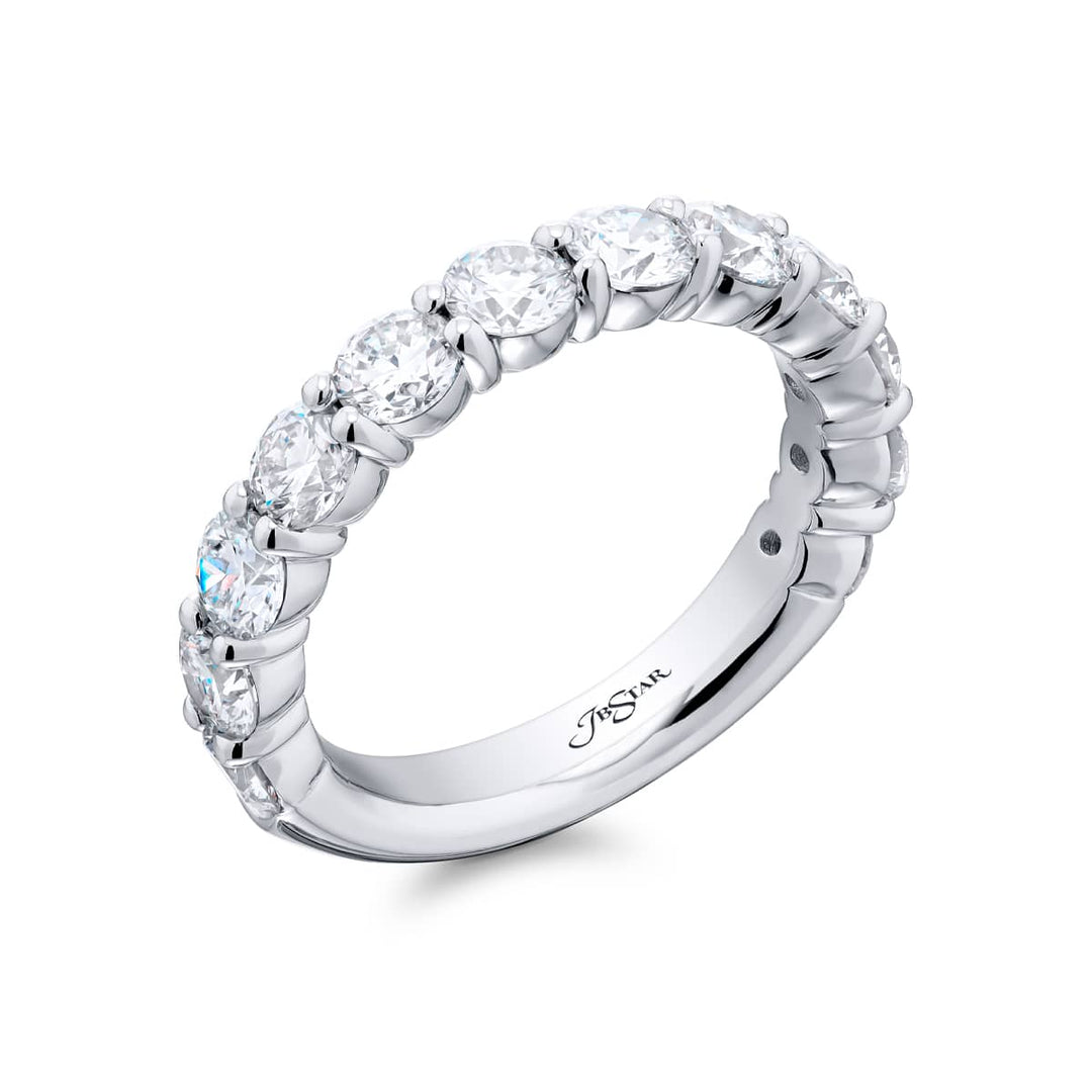 Platinum Round Diamond Band