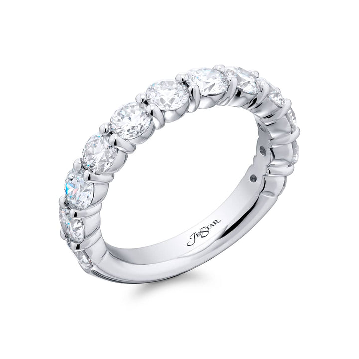 Platinum Round Diamond Band
