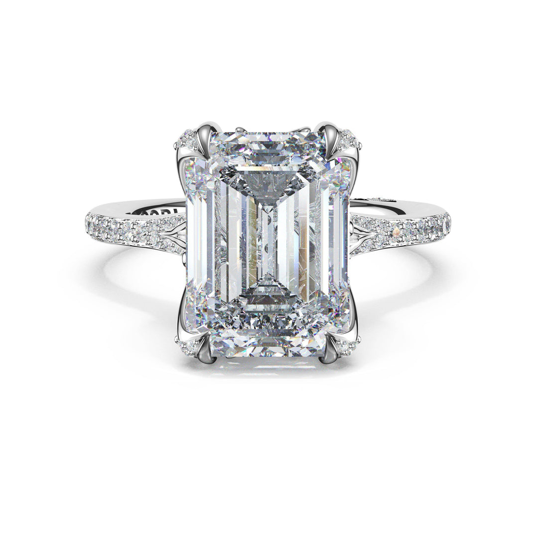 Radiant Petal-Crown Pavé Intense Solitaire