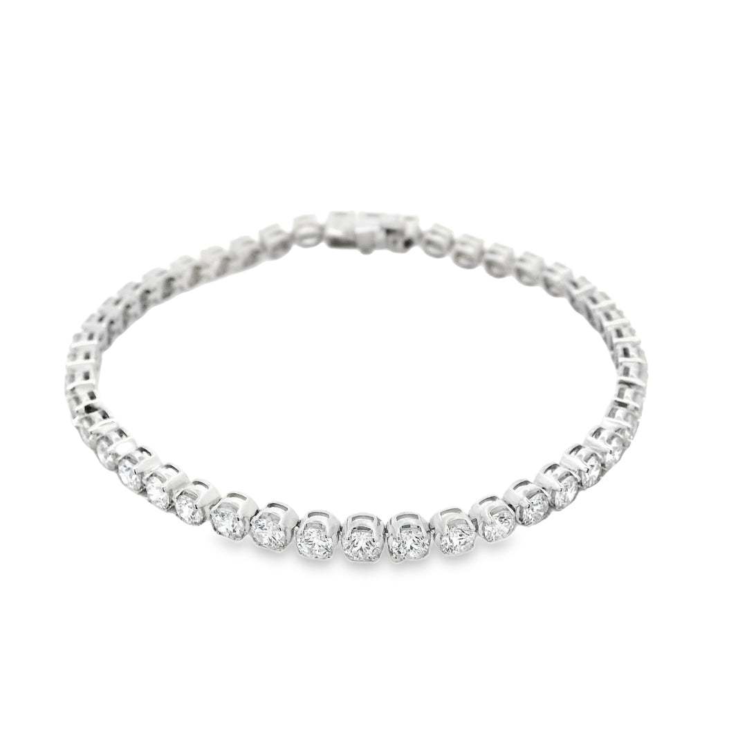 6.28 ct Natural Diamond Tennis Bracelet