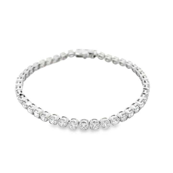 6.28 ct Natural Diamond Tennis Bracelet