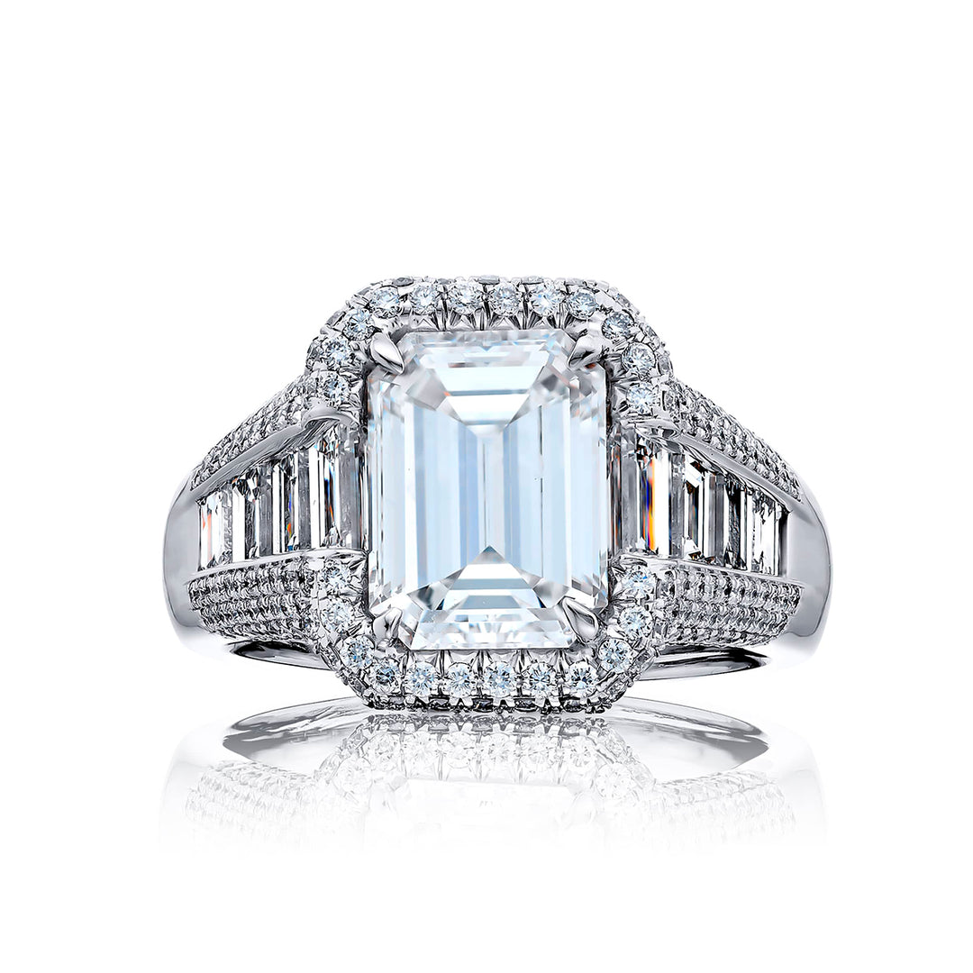 3.03 ct. GIA Certified Emerald-Cut Diamond Ring in Platinum