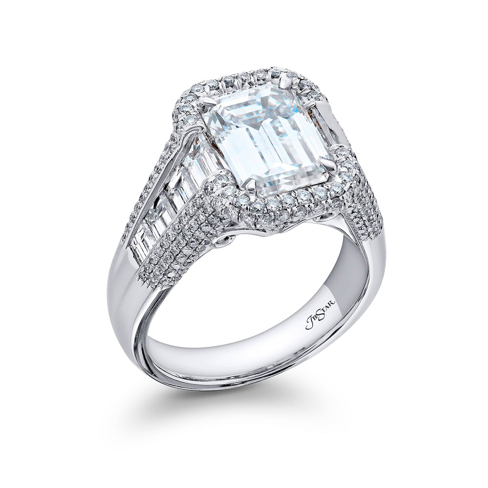 3.03 ct. GIA Certified Emerald-Cut Diamond Ring in Platinum