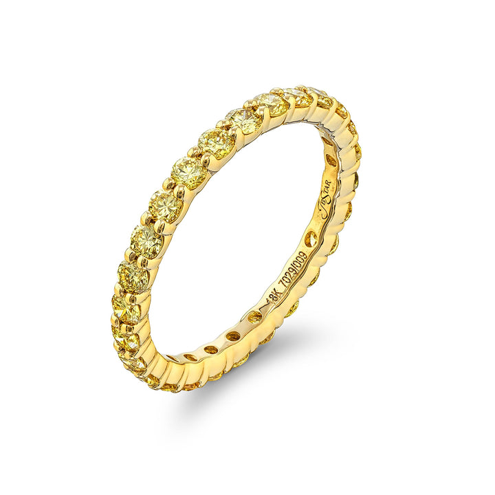 Fancy Yellow Diamond Eternity Band 1.11 ctw. 18KY Gold