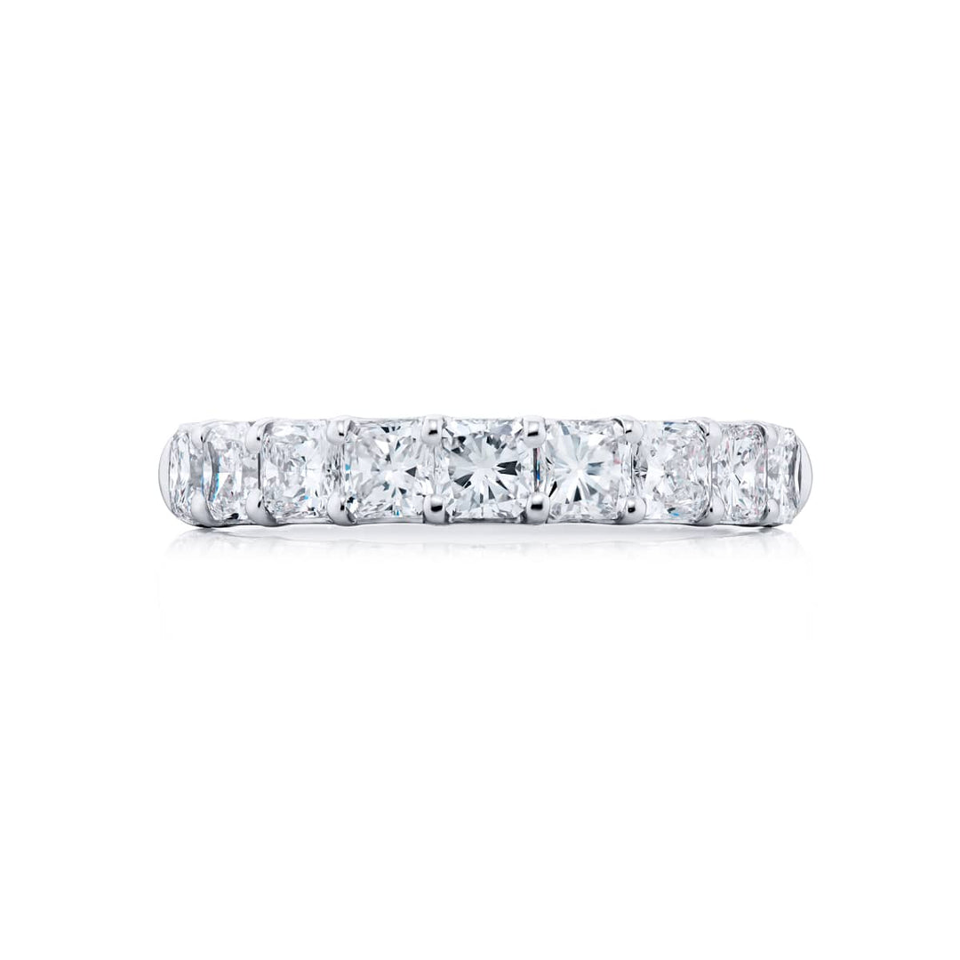 Platinum Radiant-Cut Diamond Band