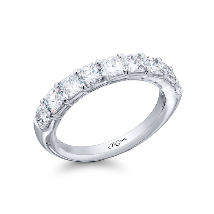 Platinum Radiant-Cut Diamond Band
