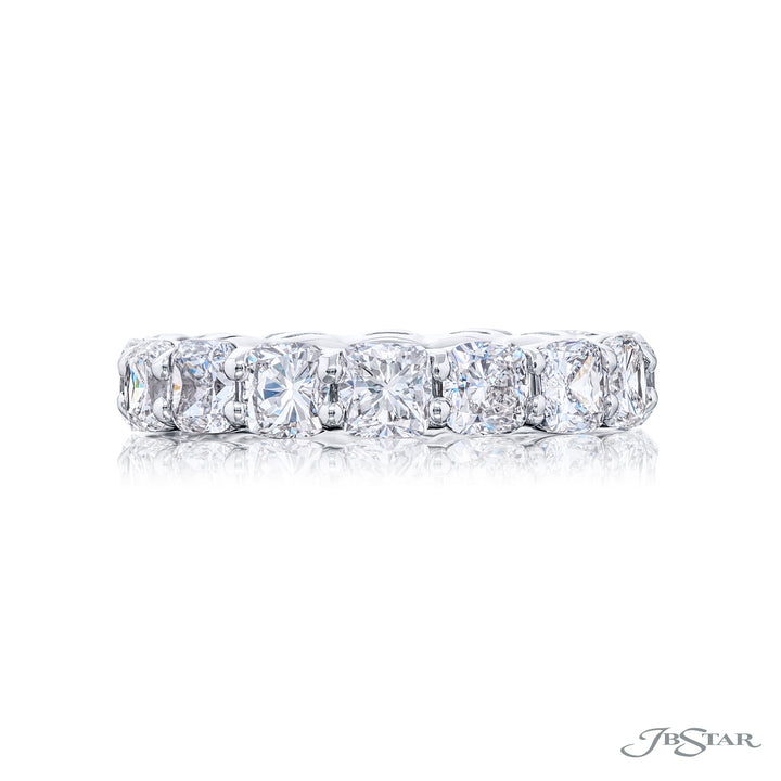 Platinum Cushion-Cut Diamond Eternity Band