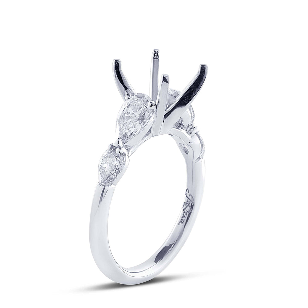 Diamond Semi-Mount Pear-Shaped 1.48 ctw. Shared Prong