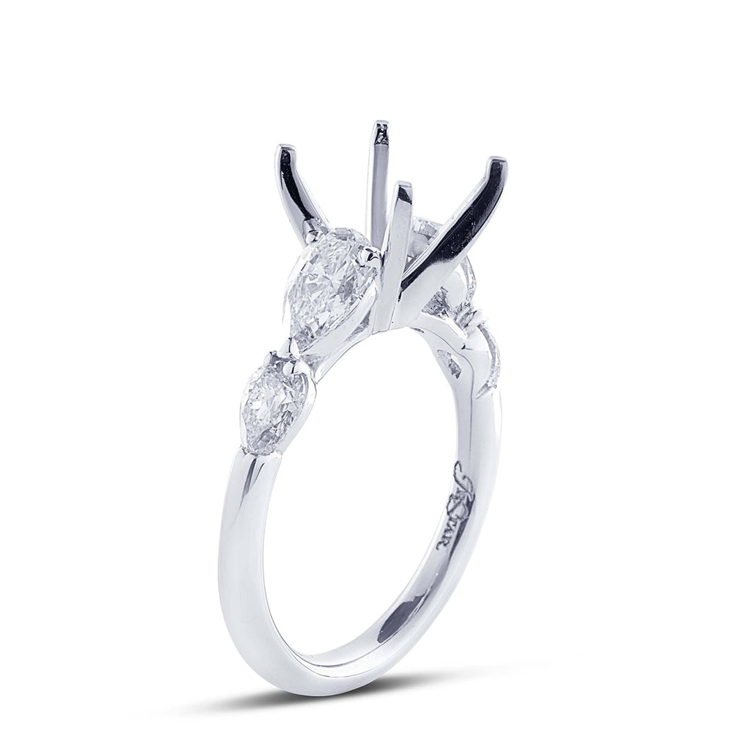 Diamond Semi-Mount Pear-Shaped 1.48 ctw. Shared Prong