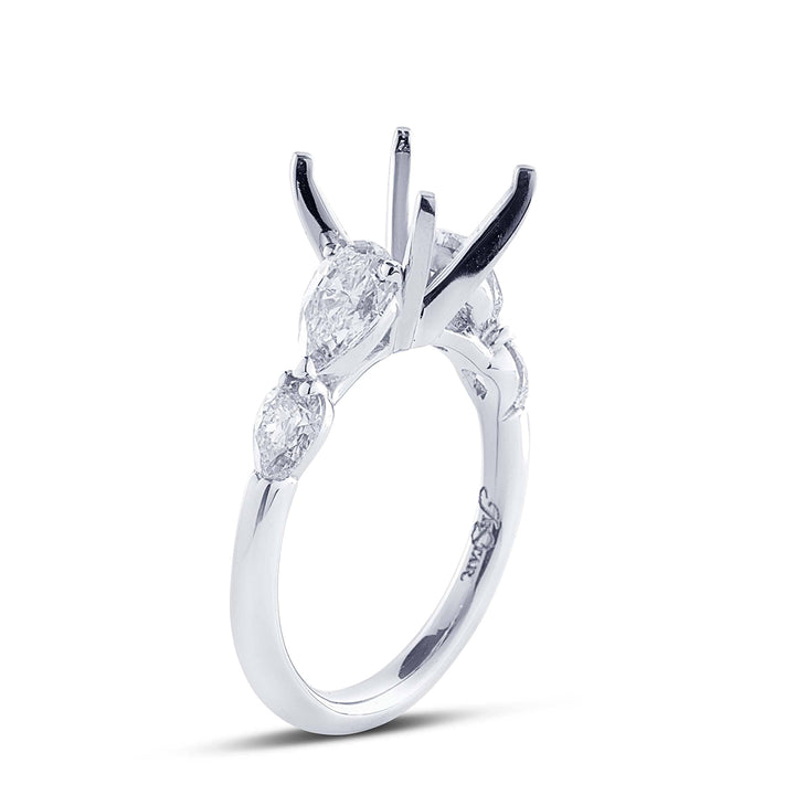 Diamond Semi-Mount Pear-Shaped 1.48 ctw. Shared Prong