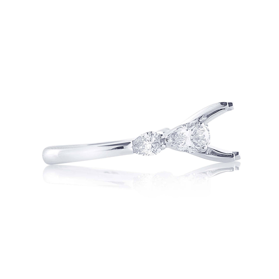 Diamond Semi-Mount Pear-Shaped 1.48 ctw. Shared Prong