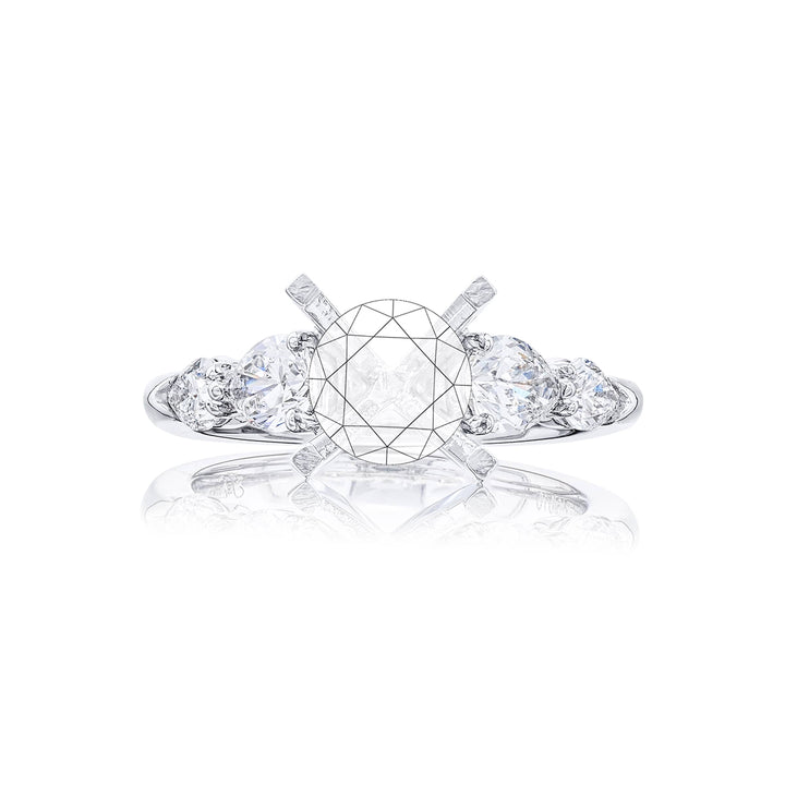 Diamond Semi-Mount Pear-Shaped 1.10 ctw. Shared Prong
