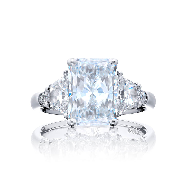 Platinum Radiant-Cut Diamond GIA Certified Engagement Ring