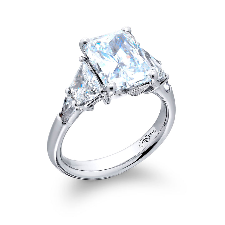 Platinum Radiant-Cut Diamond GIA Certified Engagement Ring
