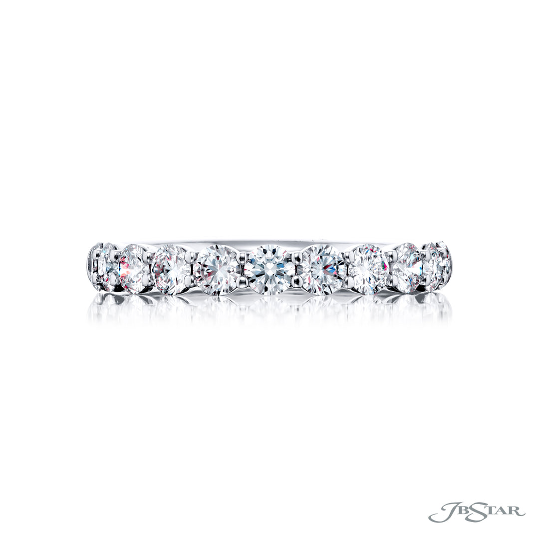 Platinum Round Diamond Band
