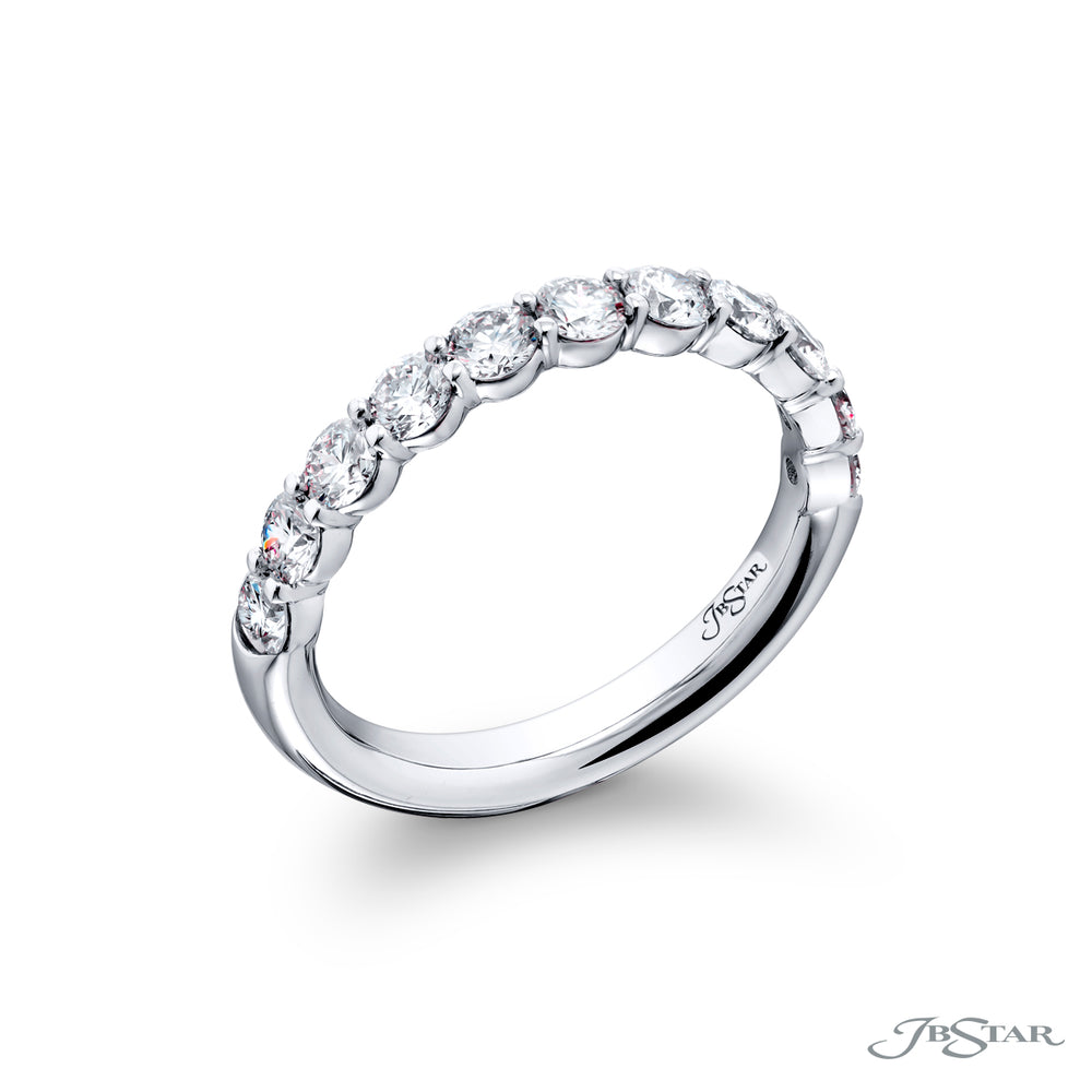 Platinum Round Diamond Band
