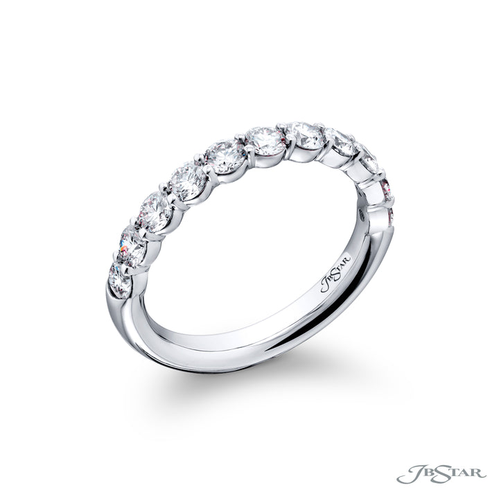 Platinum Round Diamond Band