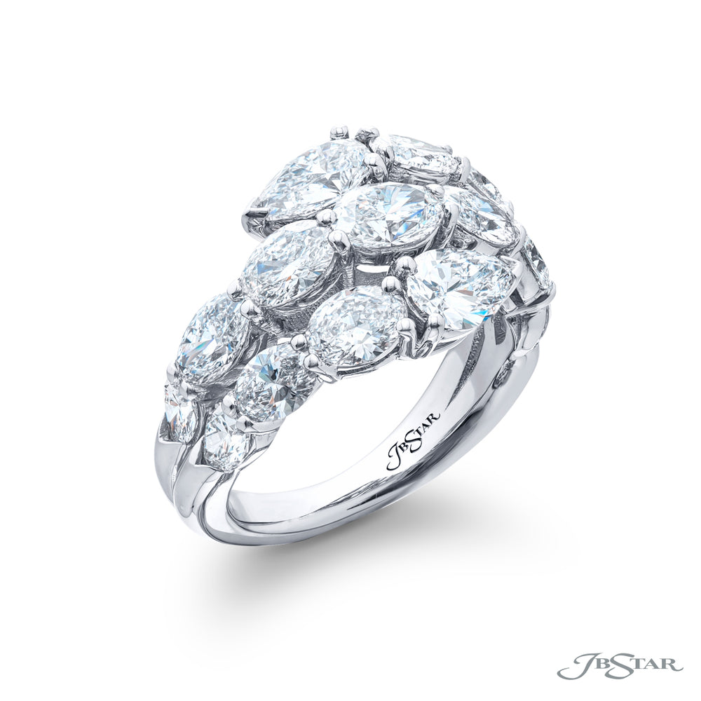 Platinum Pear-Shaped Diamond Certified Twogether Ring