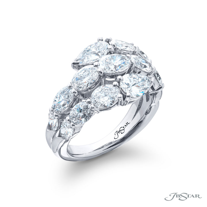 Platinum Pear-Shaped Diamond Certified Twogether Ring