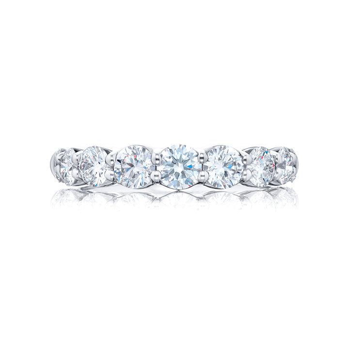 Platinum Round Diamond Band