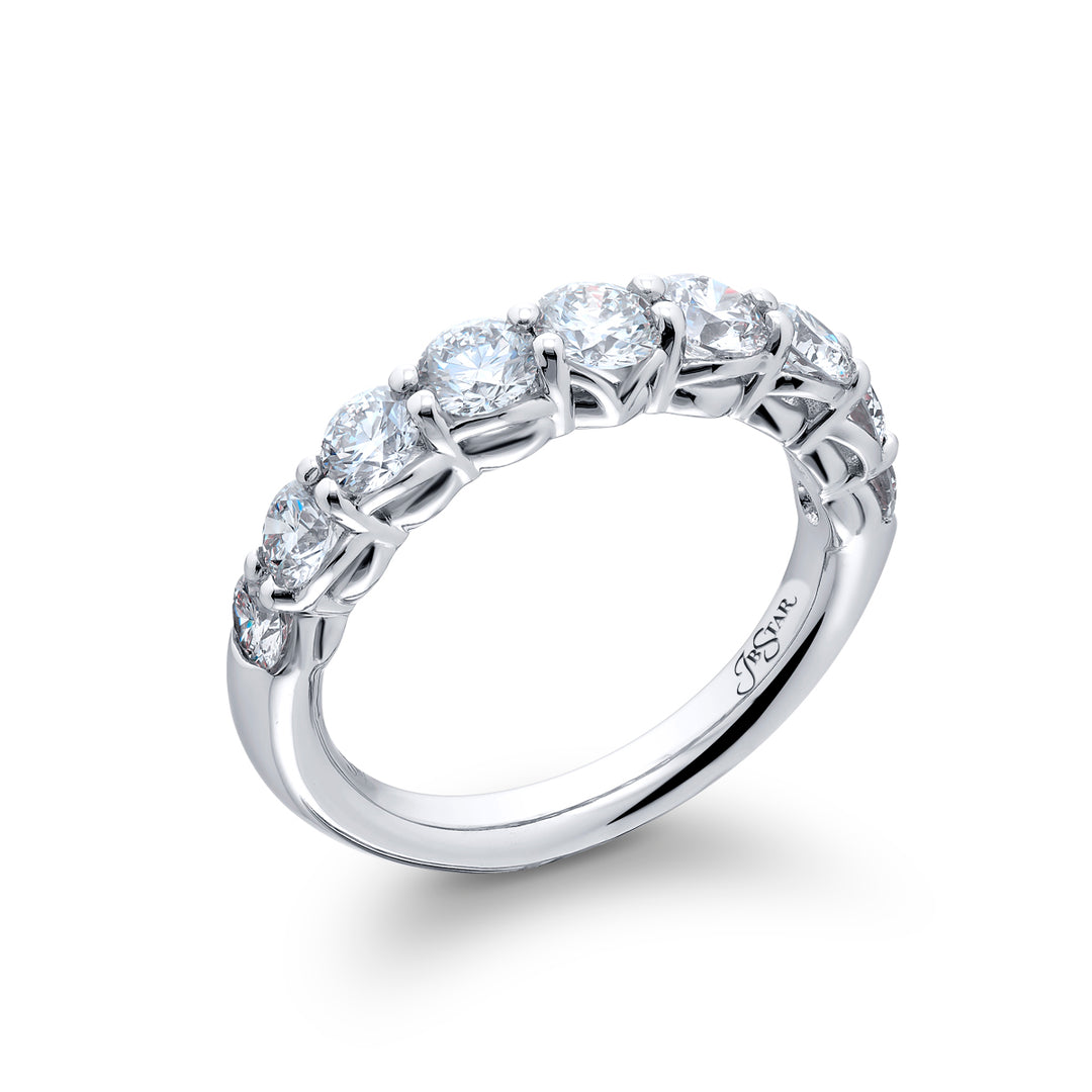 Platinum Round Diamond Band