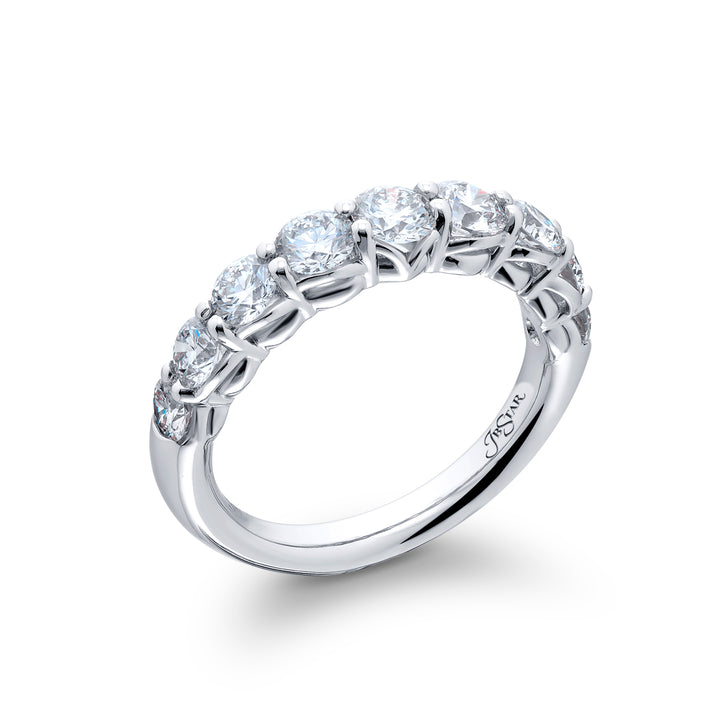 Platinum Round Diamond Band