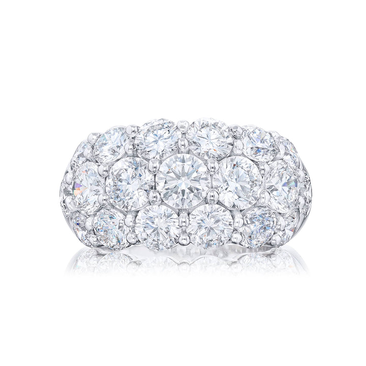 Classic Multi-Row Diamond Band | Handcrafted in Pure Platinum