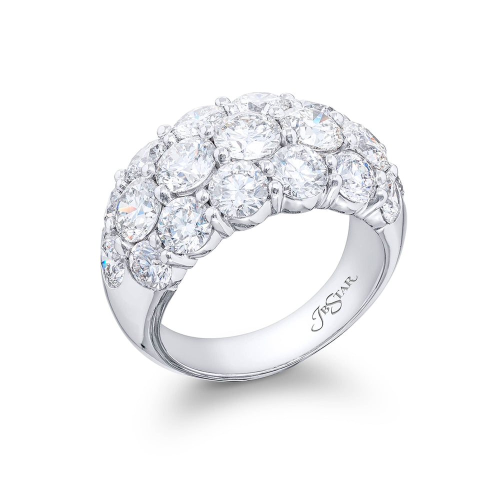 Classic Multi-Row Diamond Band | Handcrafted in Pure Platinum