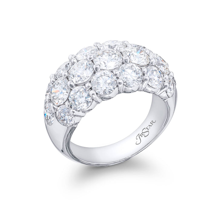 Classic Multi-Row Diamond Band | Handcrafted in Pure Platinum