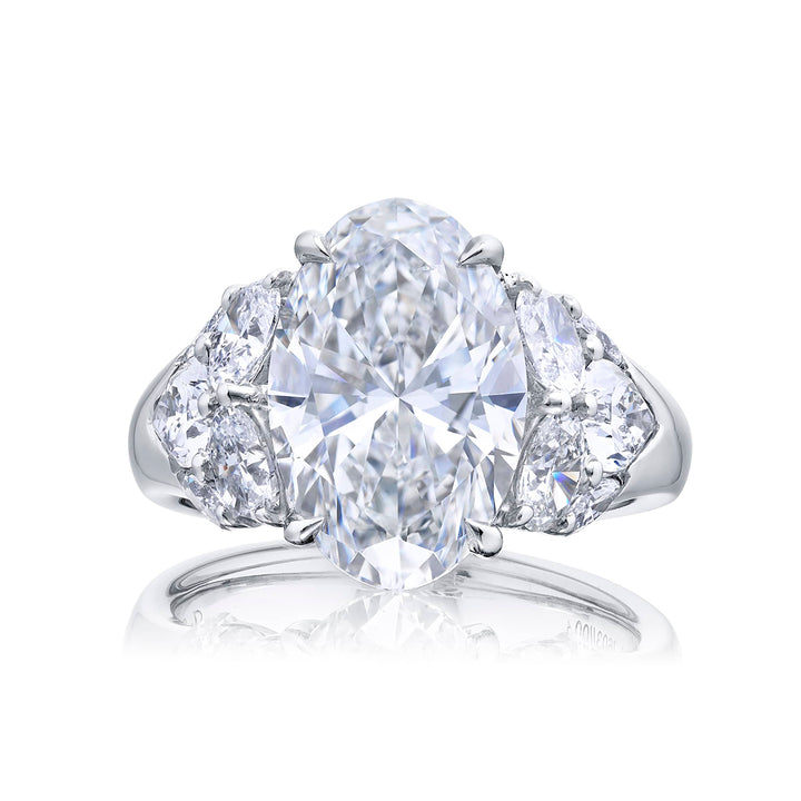 Platinum Oval Diamond GIA Certified Engagement Ring