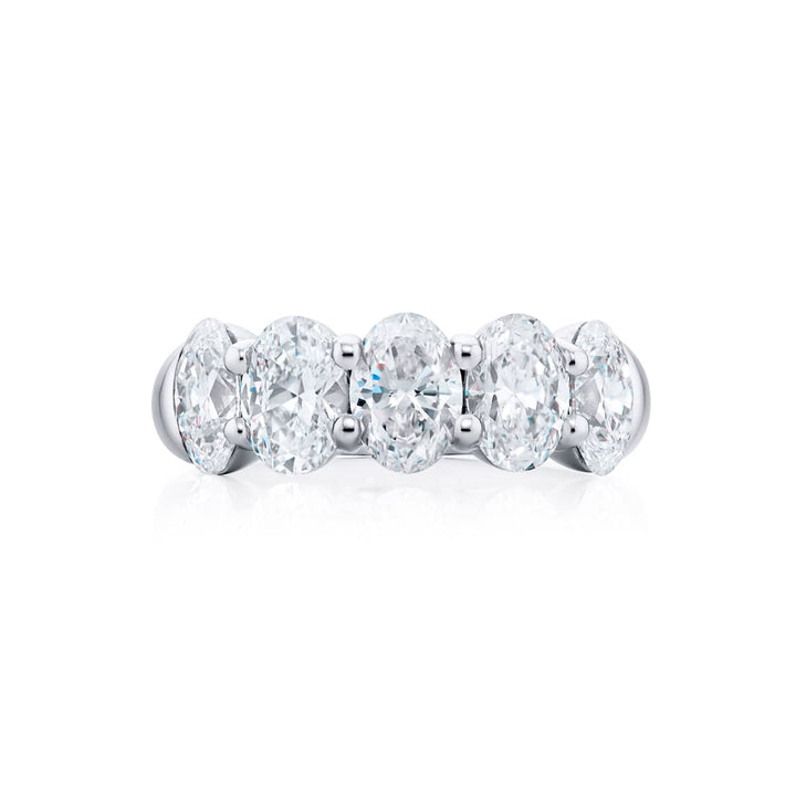Platinum Oval Diamond GIA Certified Band