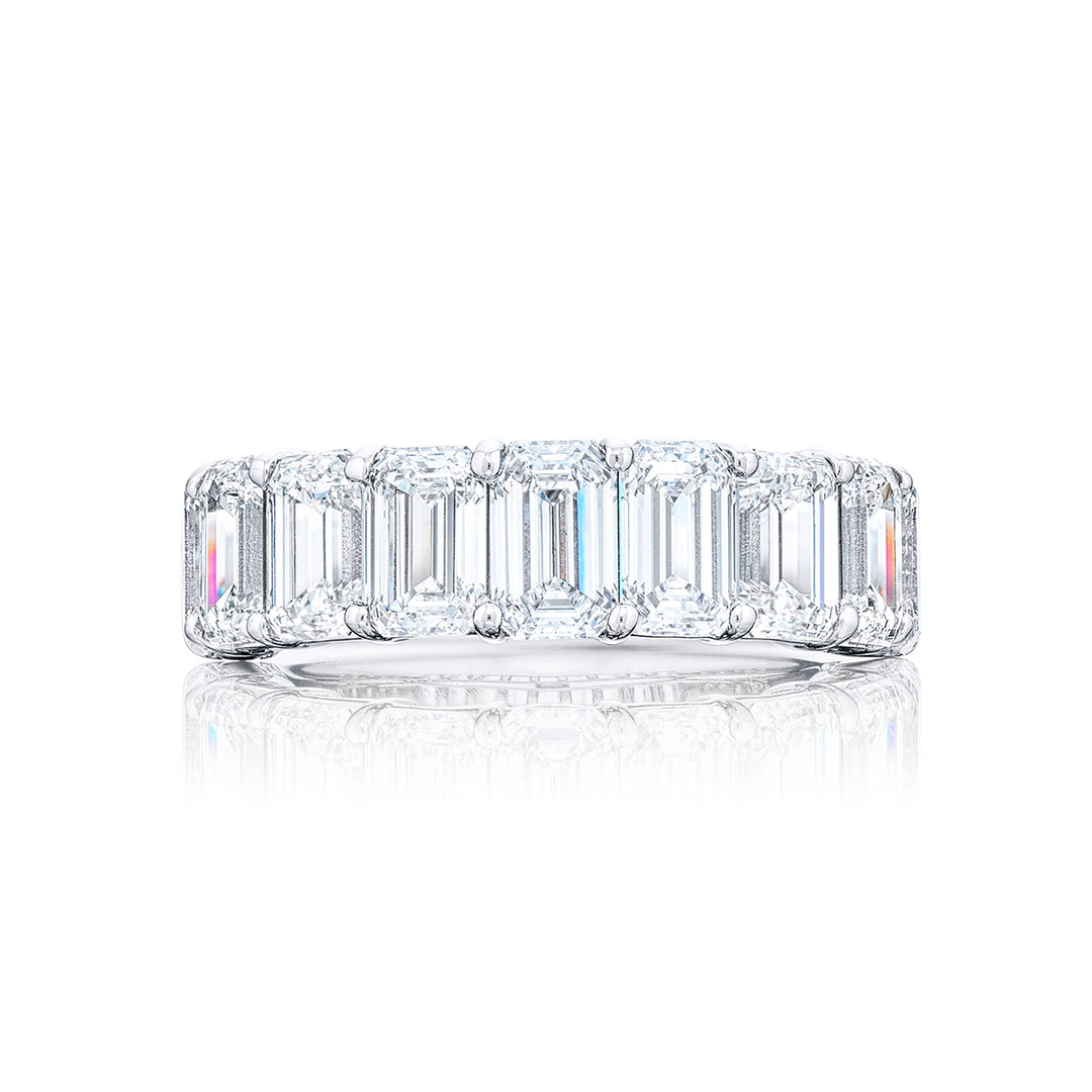 Iconic Single-Row GIA-Certified Diamond Band | 9 Emerald-Cut Diamonds in Platinum | Elegance Elevated by Jb Star