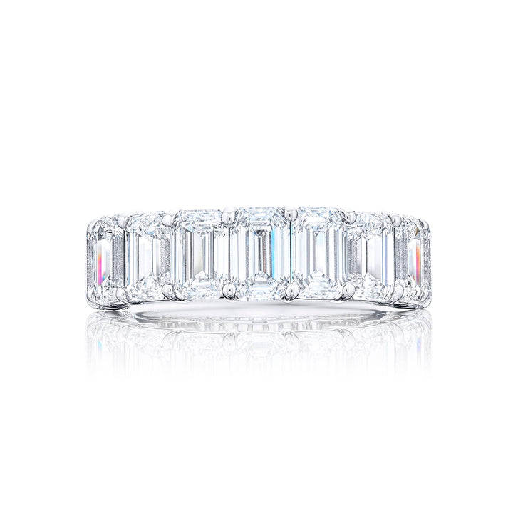 Iconic Single-Row GIA-Certified Diamond Band | 9 Emerald-Cut Diamonds in Platinum | Elegance Elevated by Jb Star