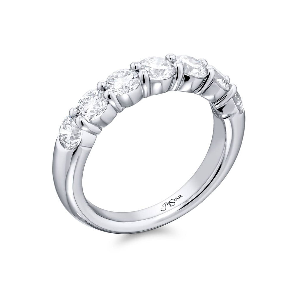 Elegance Elevated: Our signature 1.67 ctw. Diamond Band. These seven beautiful round diamonds are handcrafted in pure platinum.