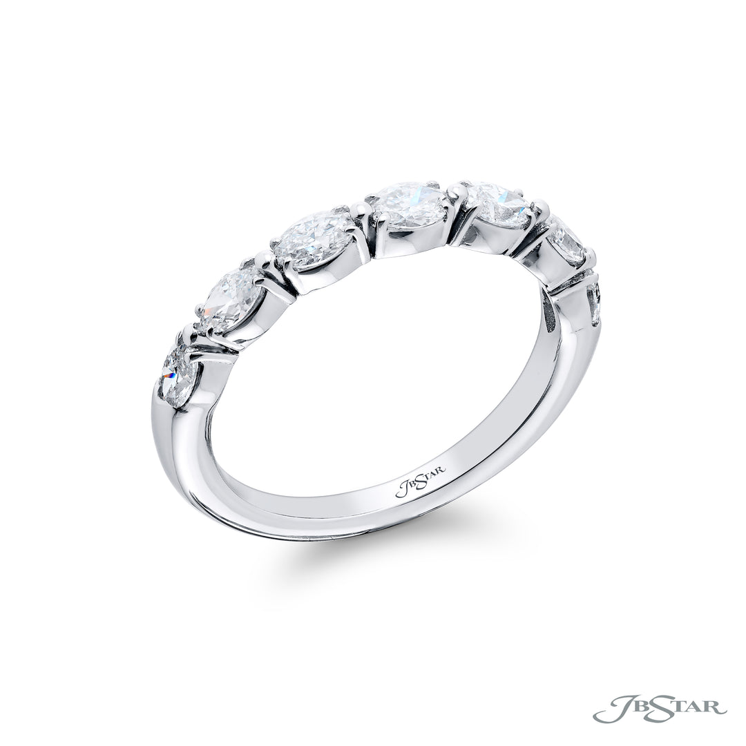 Platinum Marquise Diamond East-West Band